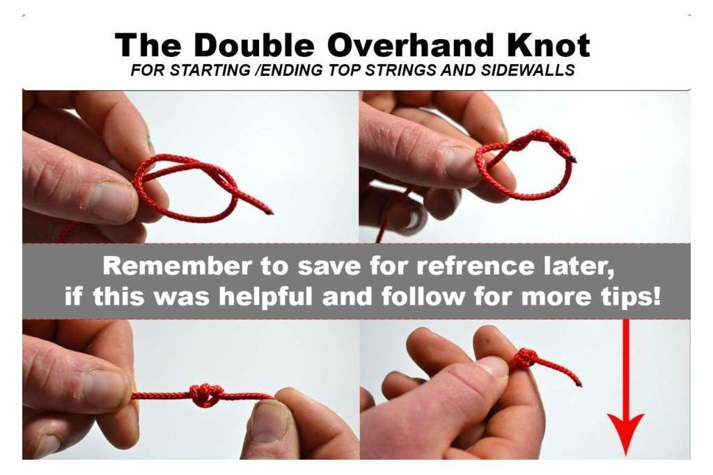 How to string a double overhand knot