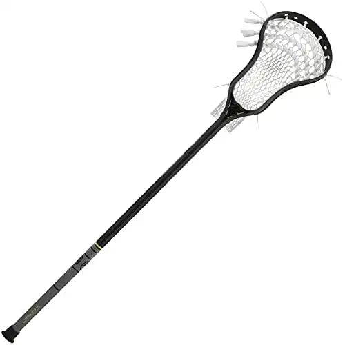 Maverik Critik Complete Lacrosse Stick, Attack, 2022 Model (Black)