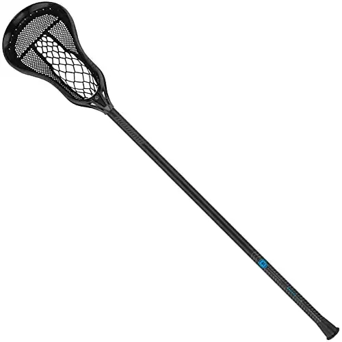 Warrior Evo Warp Next Complete Lacrosse Stick, Attack (2023 Model) (Black)