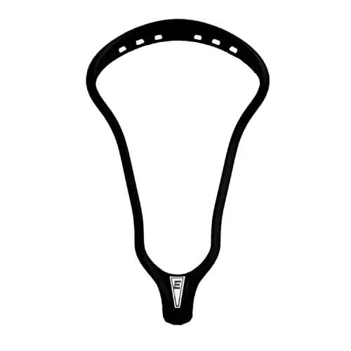 epoch women's 10-degree elite lacrosse unstrung head for attack/midfield power players, bottom rail design with stiff flex iq3, knot lock technology for optimum control and feel, made in usa