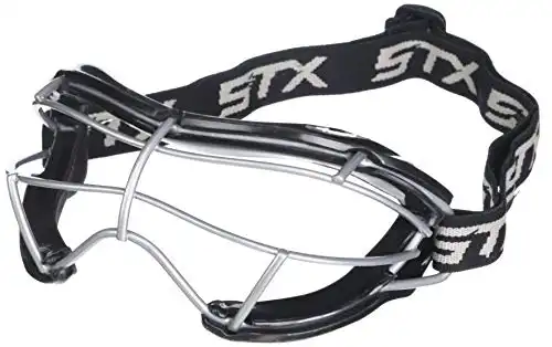 stx lacrosse 4sight+ s adult goggle silicone, black