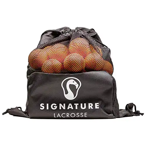 Shooter Bag of 25 Signature Premium Lacrosse Balls (Orange Shooter Bag)