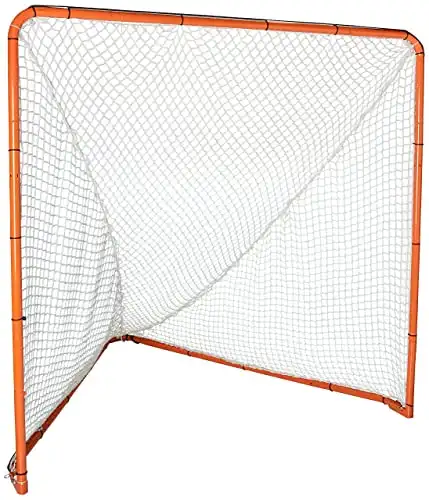 EZGoal Lacrosse Folding Goal, 6 x 6-Feet, Orange