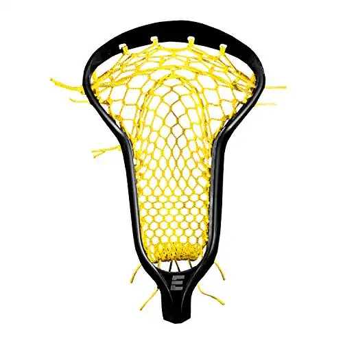Epoch 3D Elite Women's Lacrosse Head Strung Mesh, Black/Yellow