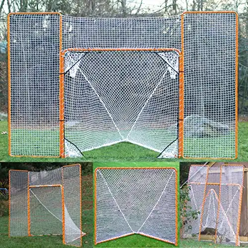 ezgoal lacrosse folding goal with backstop and targets