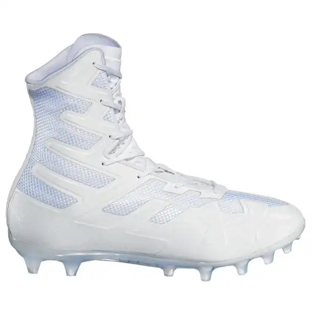 All white ua store highlight cleats